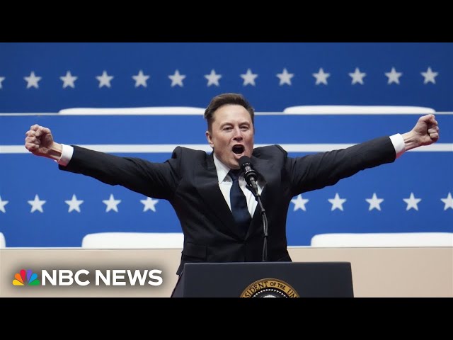 Elon Musk says he is 'fired up for the future' at Trump's inaugural rally