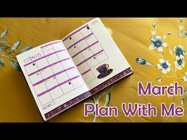 reading bujo plan with me | 2 pens 1 washi (03/2022) [CC]