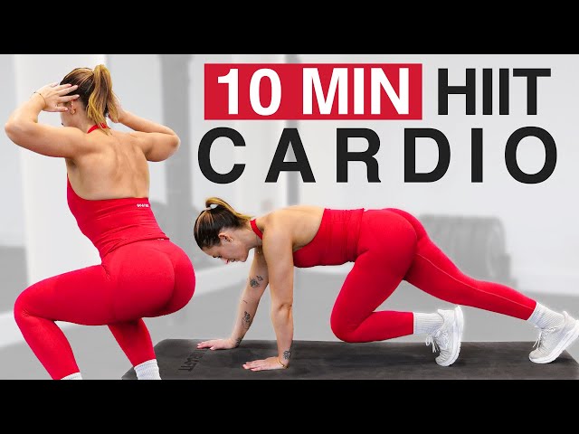 10 MIN CARDIO HIIT WORKOUT AT HOME (No Equipment, High Energy, Small Space Friendly)