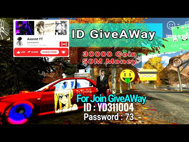 Car Parking Multiplayer Live Giveaway - AXONIST YT   [ ID : YD311004 ]