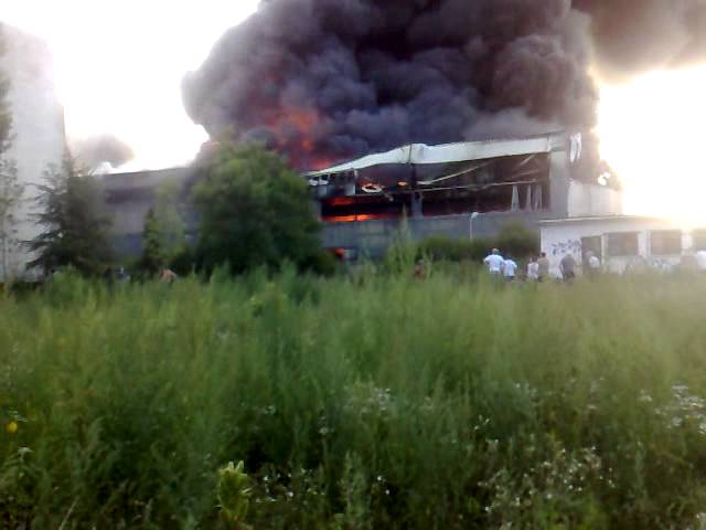 Pożar Hali Recycling VIG Utylizacja Śmieci Myszków Światowit 04.08.2011