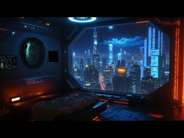 🎵 EverScape above Cyberpunk City: Deep Space & Ambient Music | Blade Runner Atmosphere