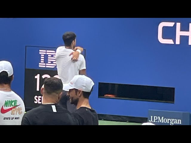 Carlos Carlitos Alcaraz 1x Usopen Champion insane point at the Usopen 2023 | Best point of the set!