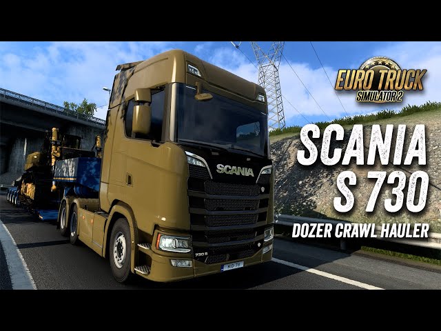 Scania S730 Hauling Crawler Dozer - ETS2 Gameplay - Career Mode Ep. 7