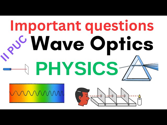 Important questions on Wave Optics | Physics | Second PUC Annual Exam