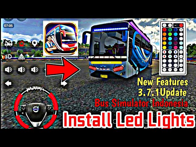 3.7.1 FREE UNLOCK 🔓 ALL BUSES  APK MOD BUS SIMULATOR INDONESIA - INSTALL LED LIGHTS