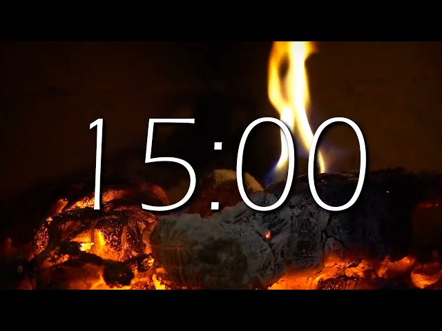 Fireplace - 15 Minute Timer With Music