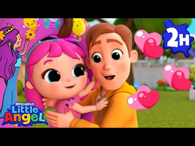 My Daddy is the Best! 💖 | Little Angel | Moonbug Kids Cartoon Adventure