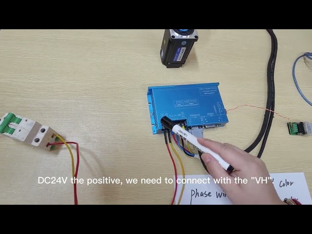 wire connection for 400w dc servo motor with controller