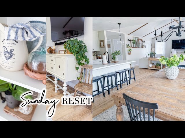 SUNDAY RESET // WEEKLY CLEAN WITH ME // RELAXING CLEANING MOTIVATION // CHARLOTTE GROVE FARMHOUSE