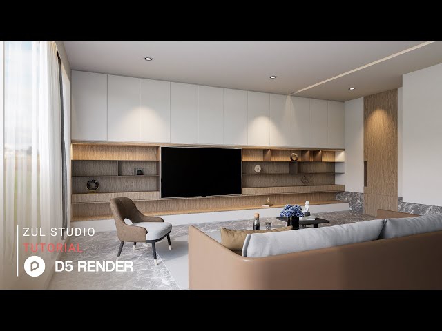 D5 Render realistic interior rendering tutorial | Living room 103