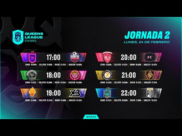 👑 Queens League Oysho Spain - JORNADA 2 ⚽ #QUEENSLEAGUEJ2