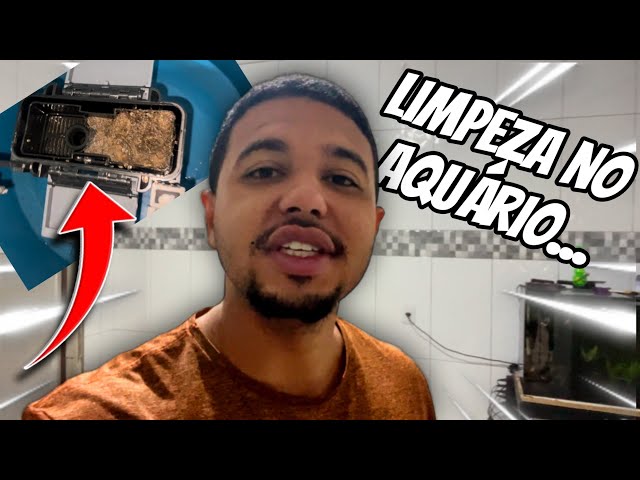 FAZENDO A LIMPEZA NO FILTRO DO AQUÁRIO " MORANDO SOZINHO AOS 22 ANOS"