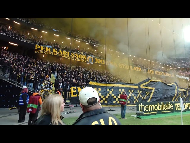 Andra halvleks tifo (AIK - Hammarby 1-0)