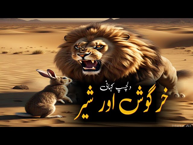 Khargosh aur sher | Urdu Hindi Moral Story