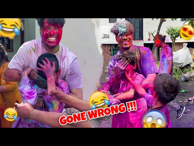 HOLI GONE WRONG WITH KIDS 😱 2024