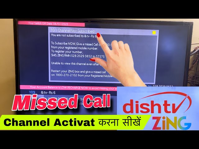 Missed Call se Channel Activat Dish Tv Zing box | Dish Tv Zing Channel Activat | Dish Tv Subscribe