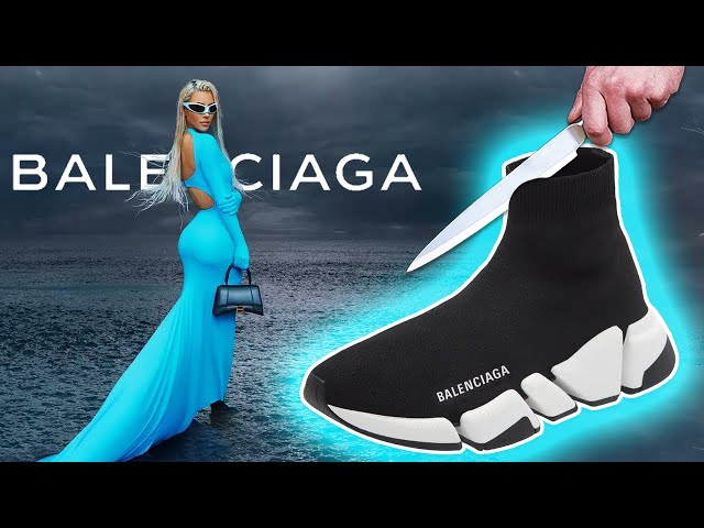 Cutting $995 Balenciaga socks with a sole - Balenciaga Speed 2.0