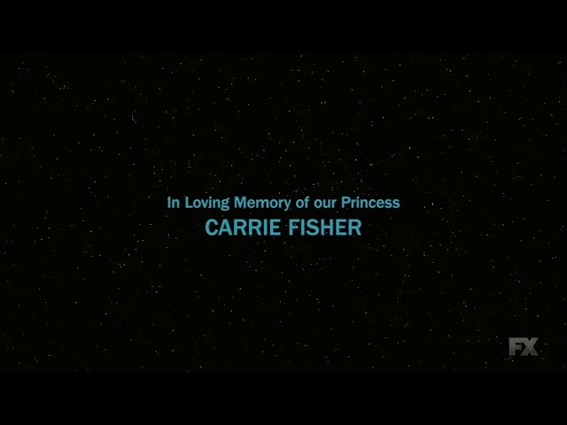 Star Wars: The Last Jedi (2017) end credits (FX live channel)