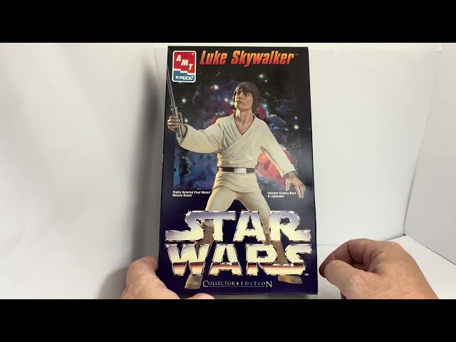 Vintage 1995 Star Wars Luke Skywalker Vinyl Model Kit - Fully Built Former Display Model With Box.