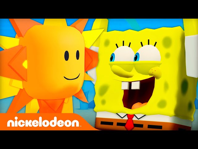 SpongeBob's "BEST DAY EVER" In A Video Game World 🎮 | Nicktoons