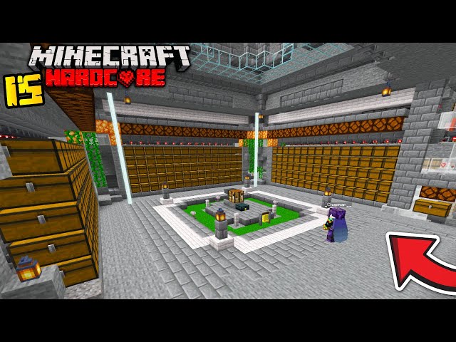 Building an Underground STORAGE ROOM in Minecraft Hardcore - (#15)