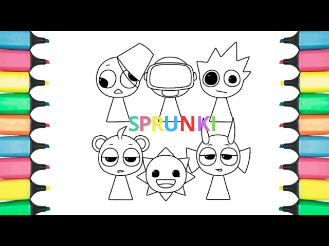 Incredibox Sprunki New Coloring Pages : How to Color Original Sprunki #sprunki #newcolor #ncsmusic