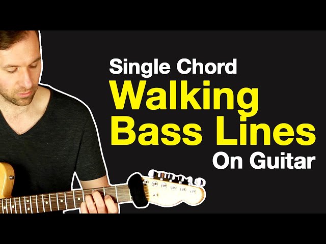 Jazz Guitar Walking Bass with Chords Part 2 - Single Chord Vamps