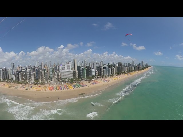 Vôo Paramotor (360 full)-  Boa Viagem --- Coroa do Avião (Recife - PE)