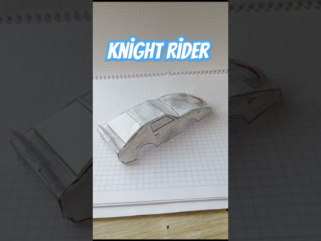 PAPER Knight Rider.. Kara Şimşek Kağıttan..🎉🎉🎉 #keşfet #knightrider #papercraft #diy #amazing #funny