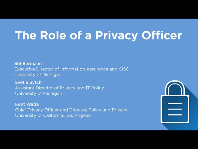 The Role of a Privacy Officer