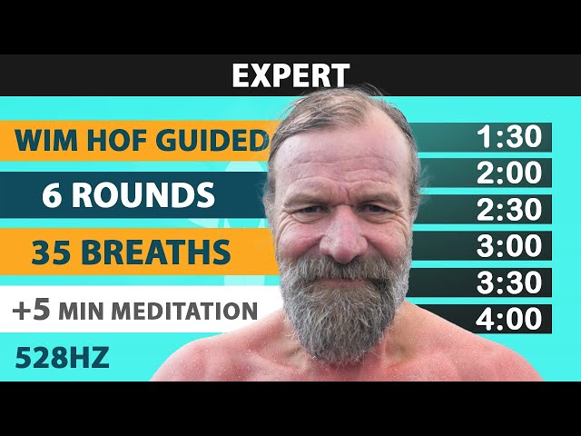 Expert Wim Hof Guided Breathing | 6 Rounds - 35 Breaths | 5 min Meditation | 432hz