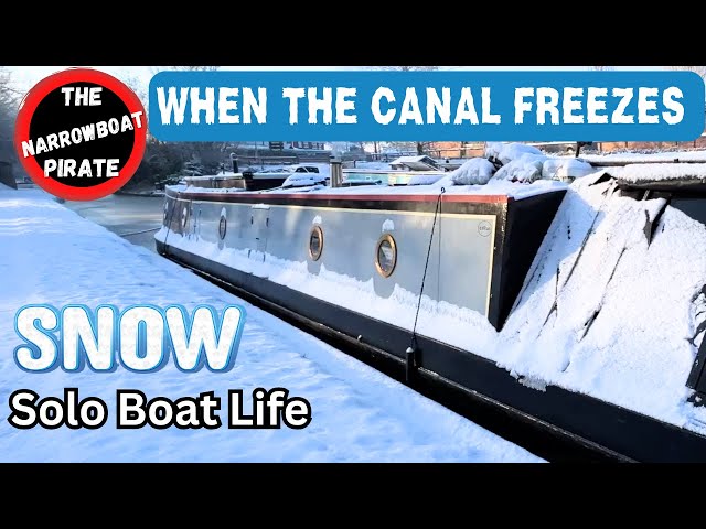 Frozen Solid! Surviving Winter Aboard my Boat | Winter Snow