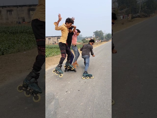 Skating hard stunts power slide stunts😭😱#inlineskating#rollerskates#shorts#ytshorts