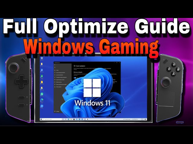 Lenovo Legion Go All Windows Optimization/ Tips For Best Performance