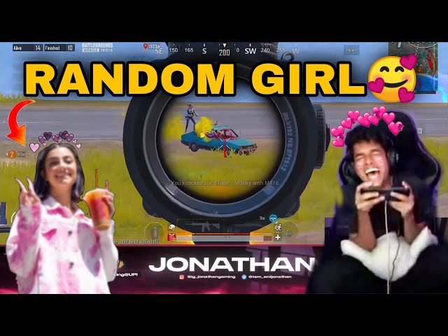 JONATHAN PLAYING WITH RANDOM GIRL❤️🥰😍 | Flirting | Bhaga ke le jaaunga | She called me HACKER 🤫