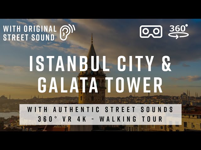 Istanbul City 360 Tour  🇹🇷 Turkey | Istiklal Street & Walk to Galata Tower | Authentic Street Sounds