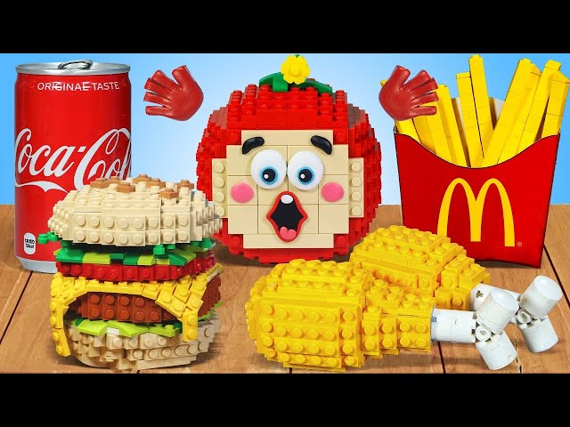 LEGO ASMR MUKBANG BIG MAC | McDonalds Burgers | Ranking McDonalds Funny Video