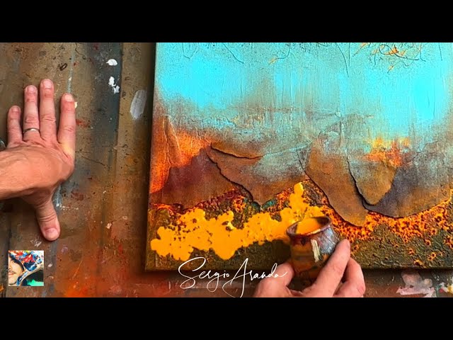 A Painters Perspective: Abstract Painting - BREAKING THE RULES / Art TUTORIAL collage & corrosion