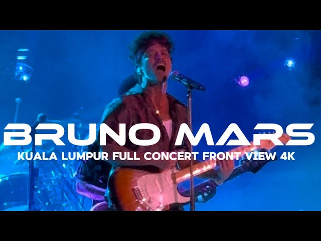 Bruno Mars Concert Live in Kuala Lumpur | Full Concert 4K | FRONT VIEW