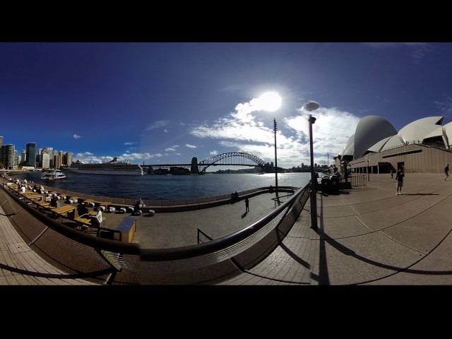 Sydney Opera House and Harbour Bridge - 360 Video [Royalty Free Stock Footage] $350