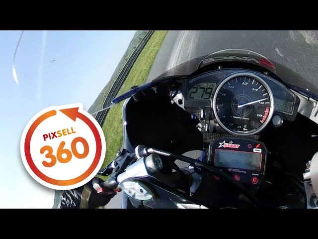 360 VIDEO: Amazing YAMAHA R6 ride at speed of 279 km/h