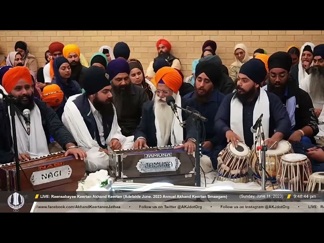 Giani Gurdev Singh Jee Sydney @ Raensabaayee Keertan Adelaide June 2023 Annual Akhand Keertan Sm