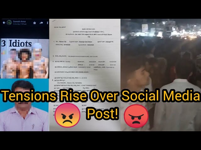 Social Media Post Sparks Tension in Mysuru: Police Take Action! 🚨🔥