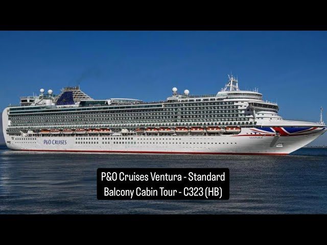 P&O Cruises Ventura - Standard Balcony Cabin Tour - C323 (HB)