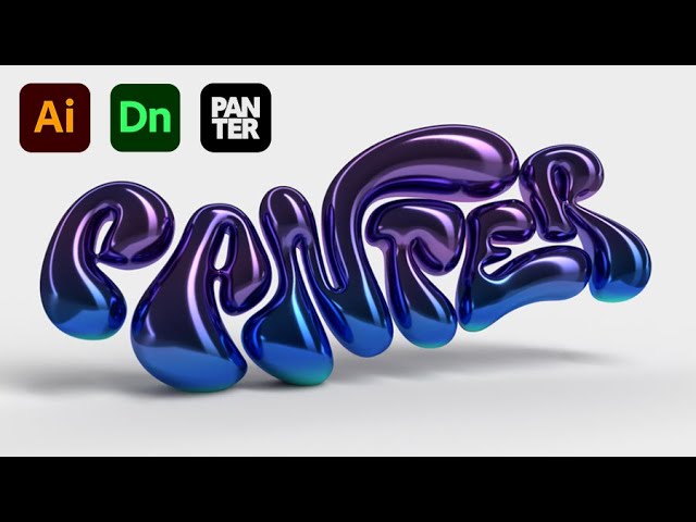 How to Make Realistic Renders From Illustrator Bubble Text Into Adobe Dimension