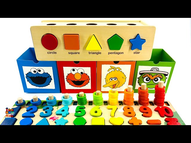 Best Learning Videos for Toddlers! Learn Shapes & Counting Sesame Street Toys | Educational Videos