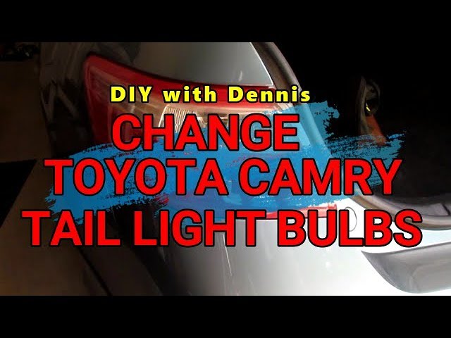 Change Tail Light Bulbs and Rear Turn Signal Bulbs on a Toyota Camry