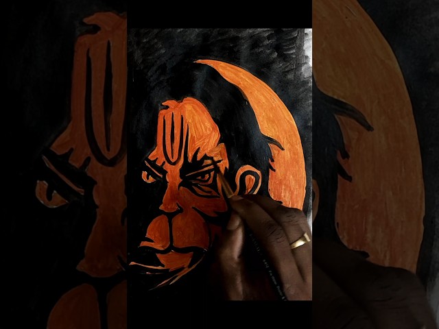 🙏 JAI HANUMAN🙏 Quick ART #shorts #shortsfeed #shortsvideo #youtubeshorts #art #painting #hanuman