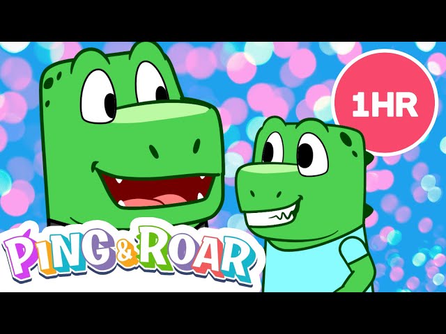 🔴 LIVE: 1 Hour Mashup of Ping & Roar 🦖🦄 Dinosaur and Unicorn Cartoon